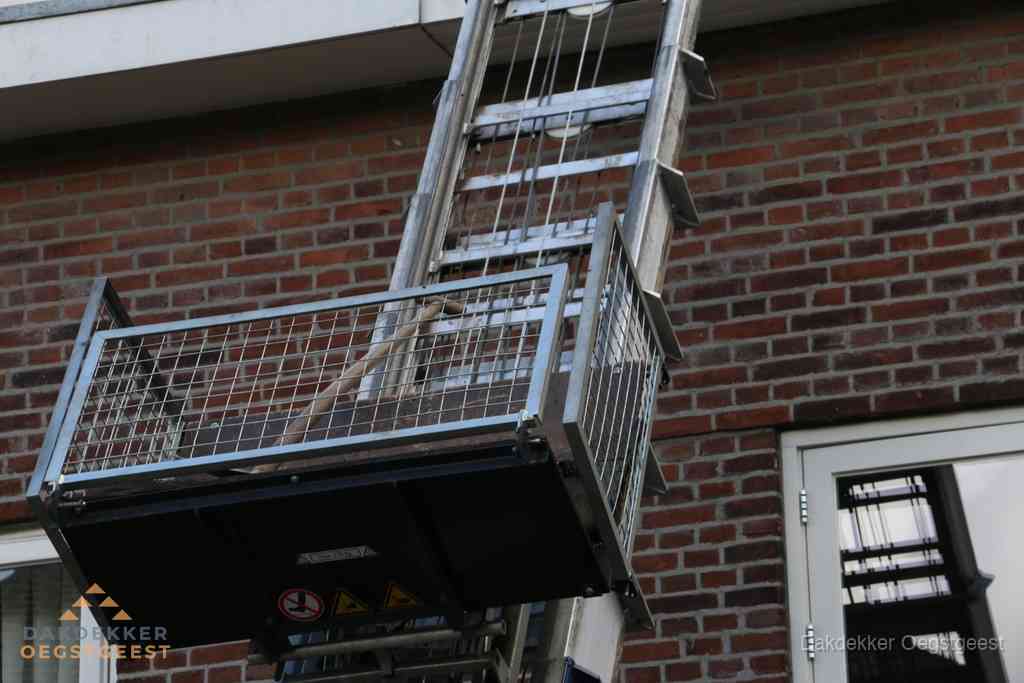 Ladderlift met dakpannen voor dakpan reparatie in Oegstgeest Ladderlift met dakpannen voor dakpan reparatie in Oegstgeest